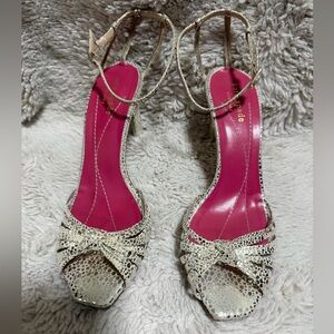 Kate Spade Silver Dot Print Heel